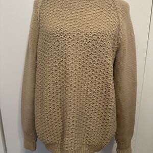 Elegant Beige Knit Sweater